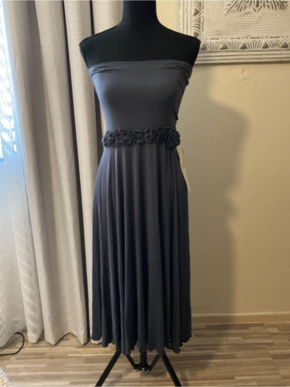 Lapis by Anthropologie Strapless Convertible Maxi Dress/Skirt with Floral Waist
